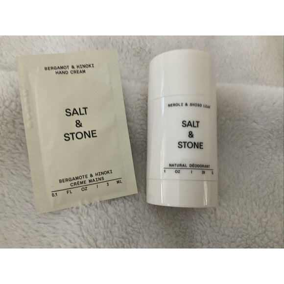 Salt & Stone NEROLI & SHISO LEAF Natural Deodorant 1oz+ Hand Cream Travel Size - Picture 1 of 3
